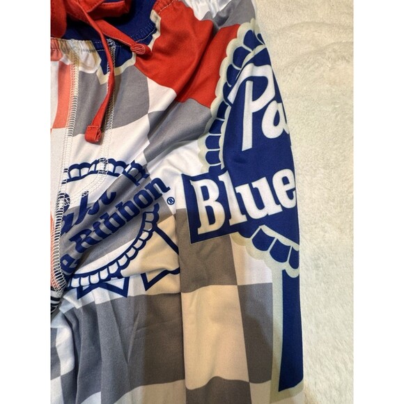 Mens Pajama Pants Lounge Pabst Blue Ribbon Size Small Sleep Jogger Beer Can PBR - Picture 10 of 16